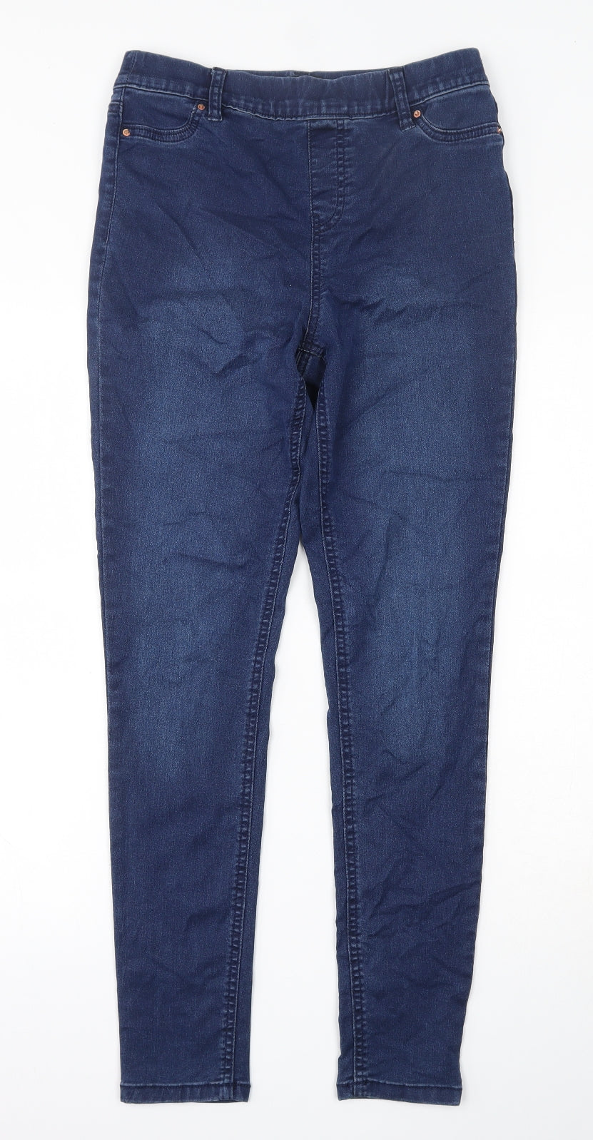 F&F Womens Blue  Cotton Jegging Jeans Size 10 L28 in Regular