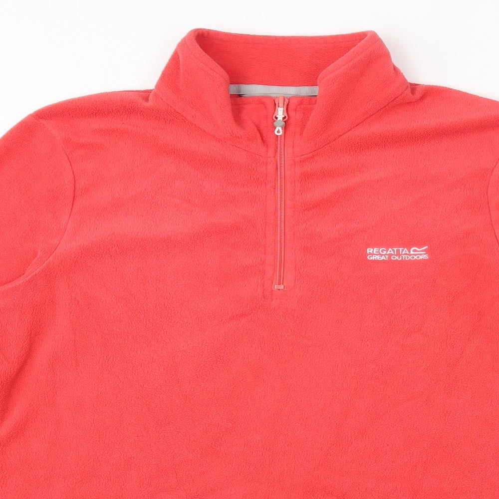 Regatta Womens Orange  100% Polyester Pullover Sweatshirt Size 12  Zip