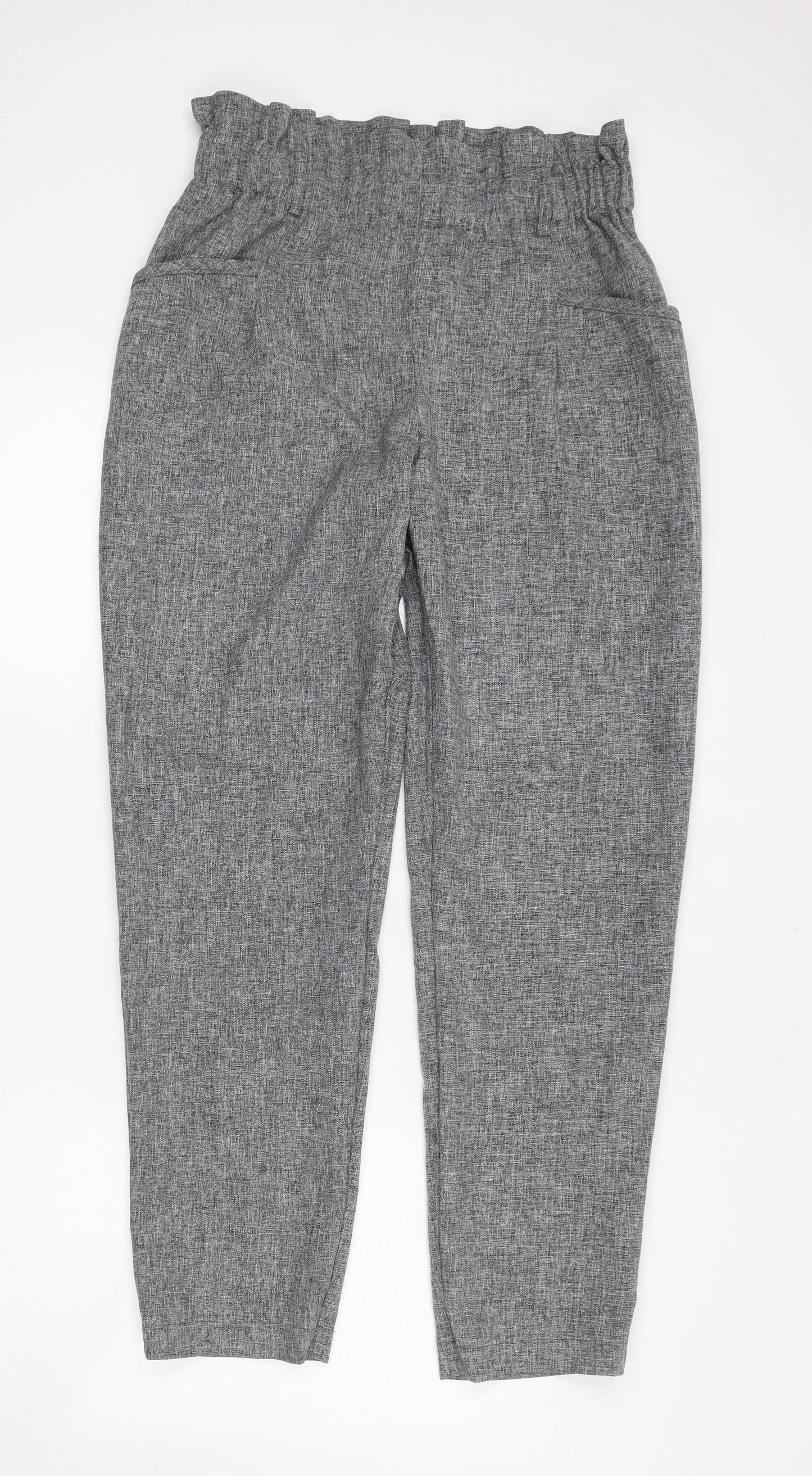 TU Womens Grey  Polyester Trousers  Size 14 L29 in Regular