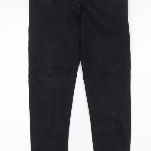F&F Womens Black  Cotton Skinny Jeans Size 8 L26 in Regular Button