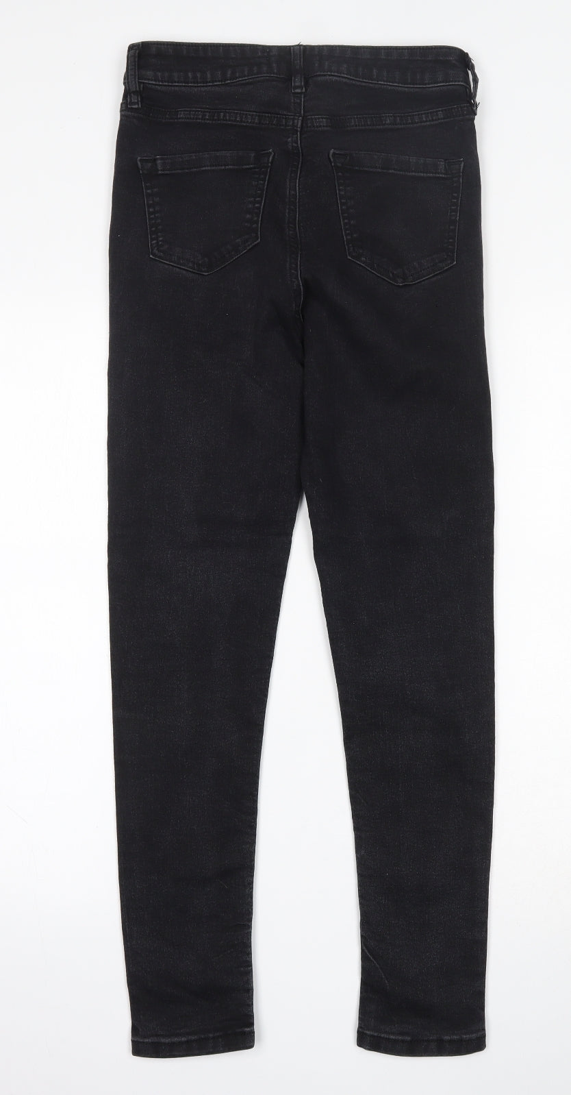F&F Womens Black  Cotton Skinny Jeans Size 8 L26 in Regular Button