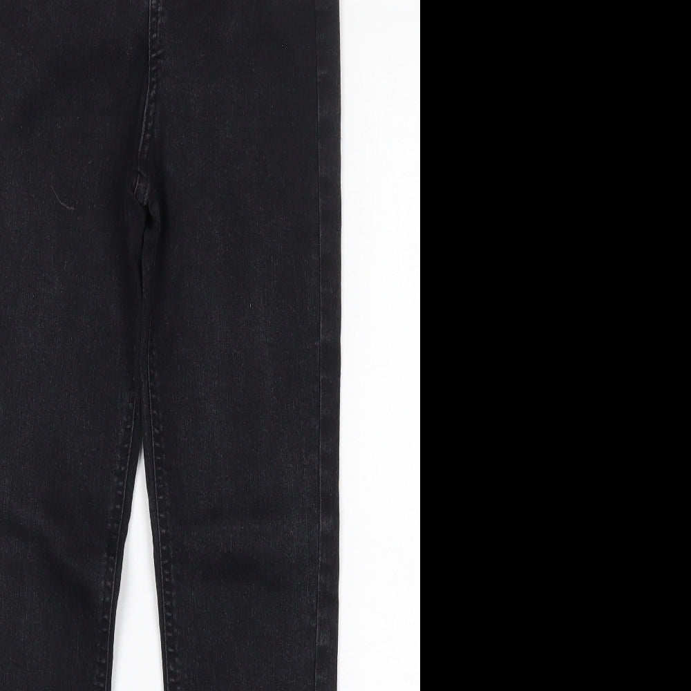 F&F Womens Black  Cotton Skinny Jeans Size 8 L26 in Regular Button