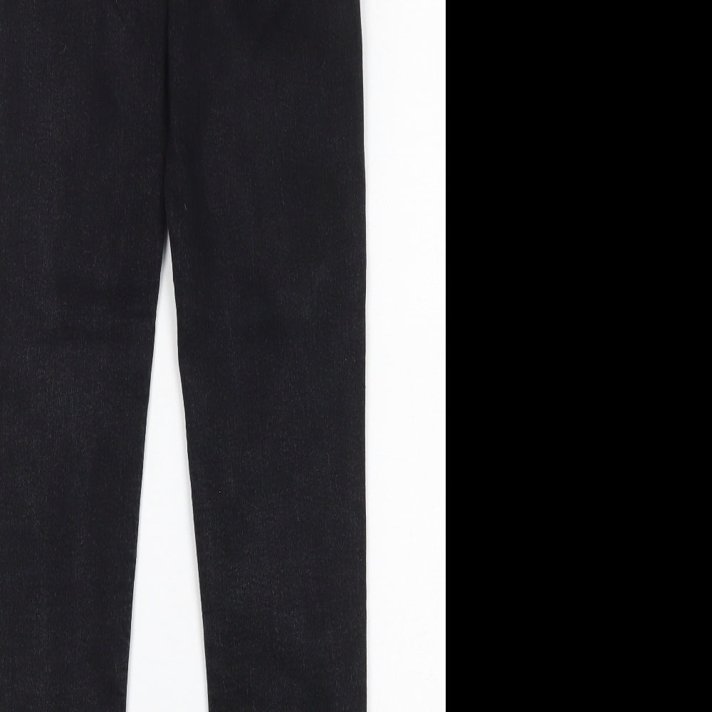 F&F Womens Black  Cotton Skinny Jeans Size 8 L26 in Regular Button