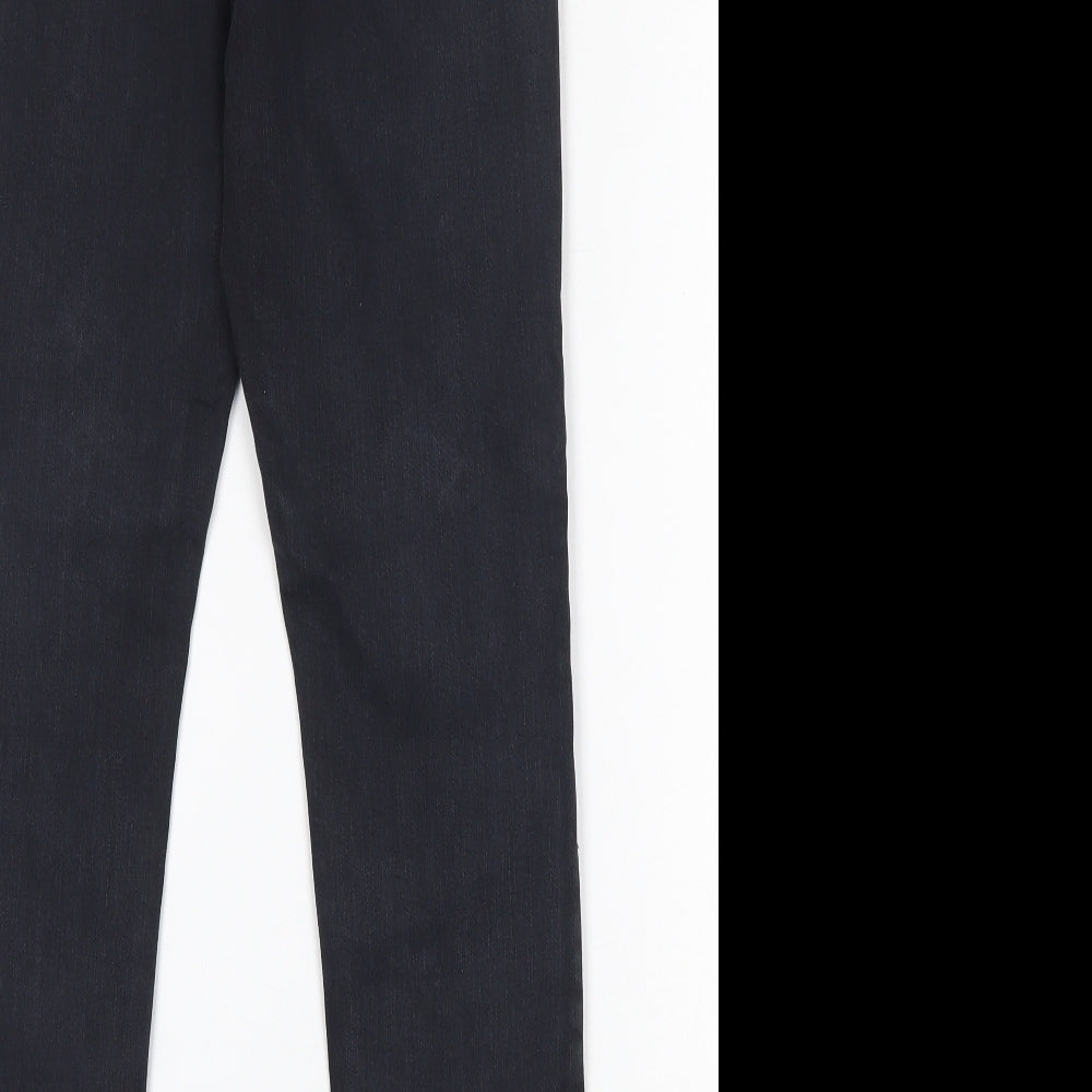 Topshop Womens Black  Cotton Skinny Jeans Size 26 L28 in Regular Button