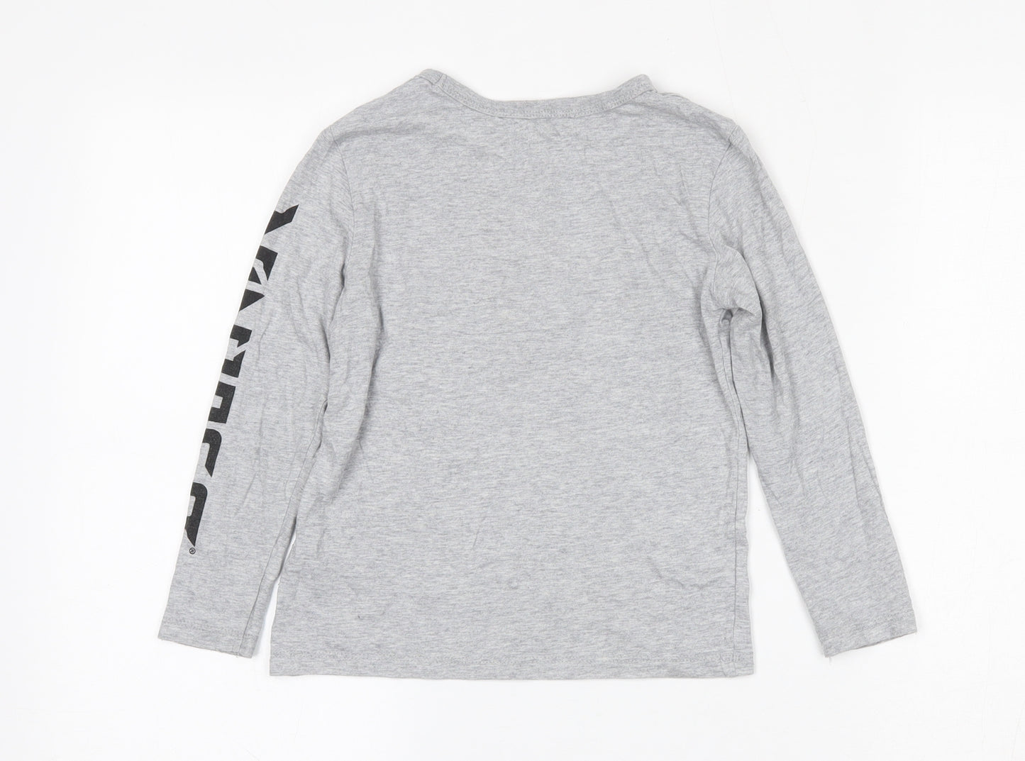 H&M Boys Grey  Cotton Basic T-Shirt Size 5-6 Years Round Neck  - Lego