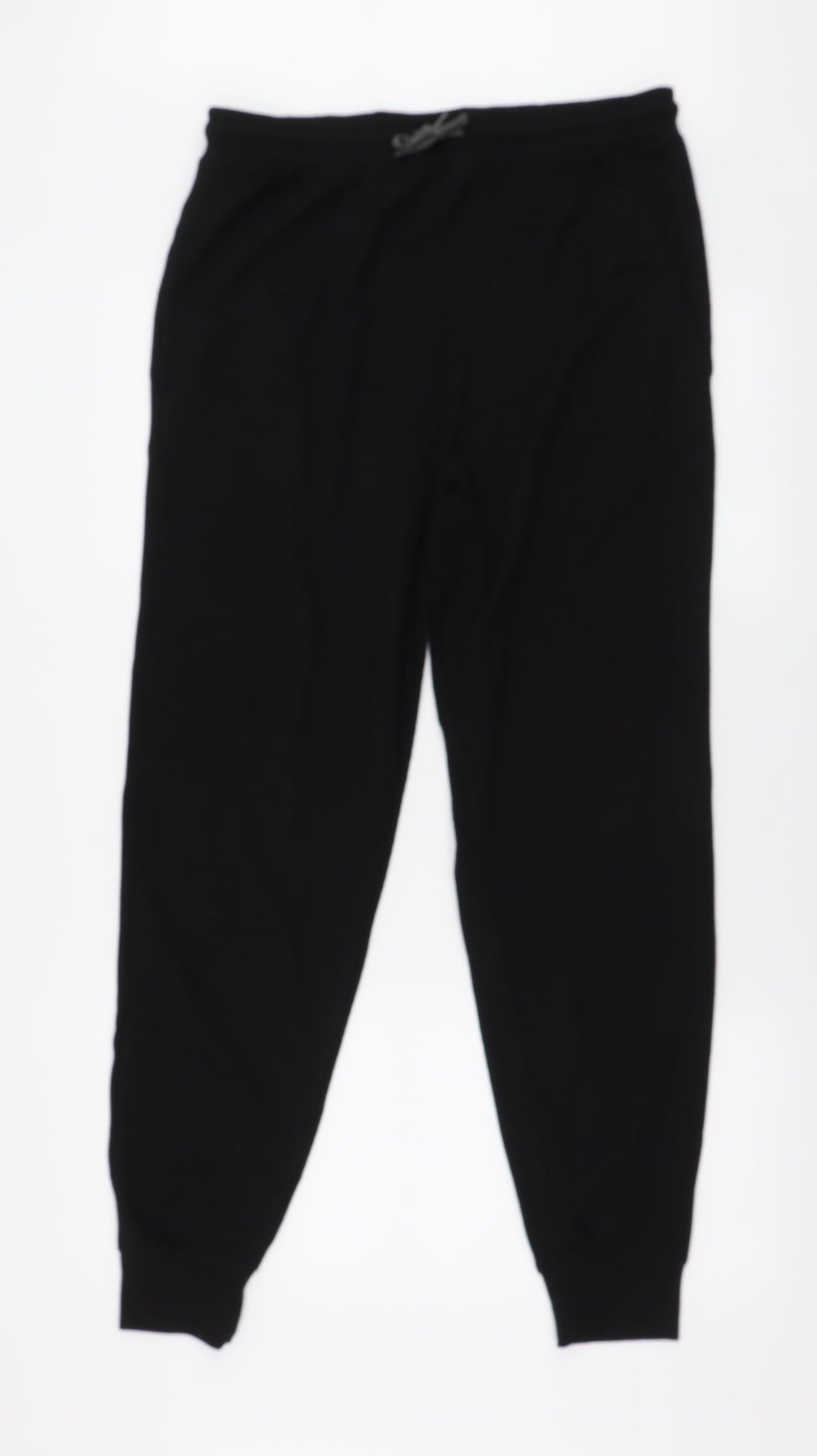Primark Mens Black  Polyester Jogger Trousers Size M L29 in Slim Drawstring