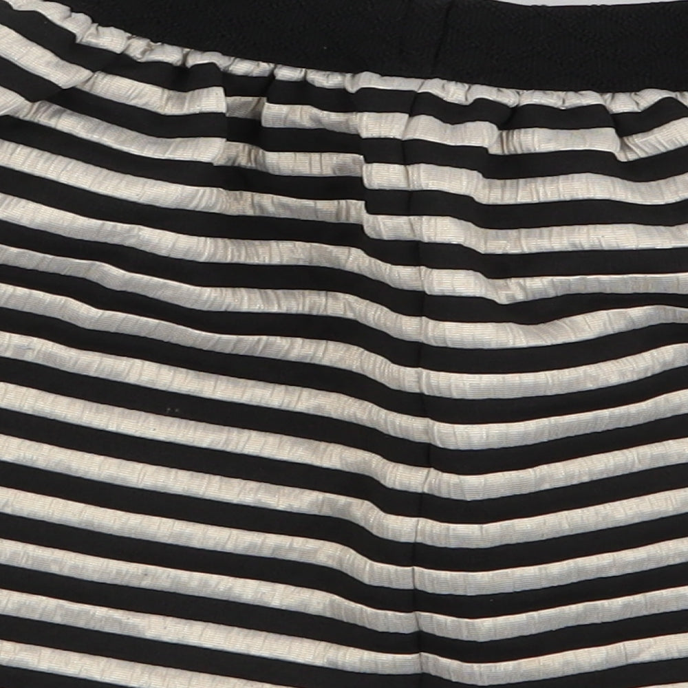 Dunnes Stores Girls Gold Striped Polyester Skater Skirt Size 6 Years  Regular Pull On