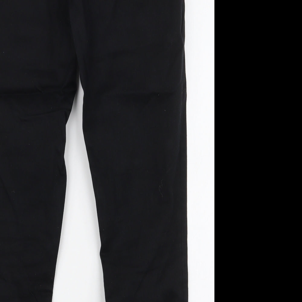 F&F Womens Black  Cotton Skinny Jeans Size 14 L27 in Slim Zip