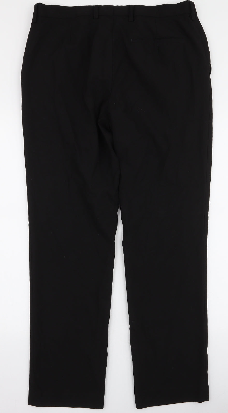F&F Mens Black  Polyester Trousers  Size 36 L31 in Regular Zip