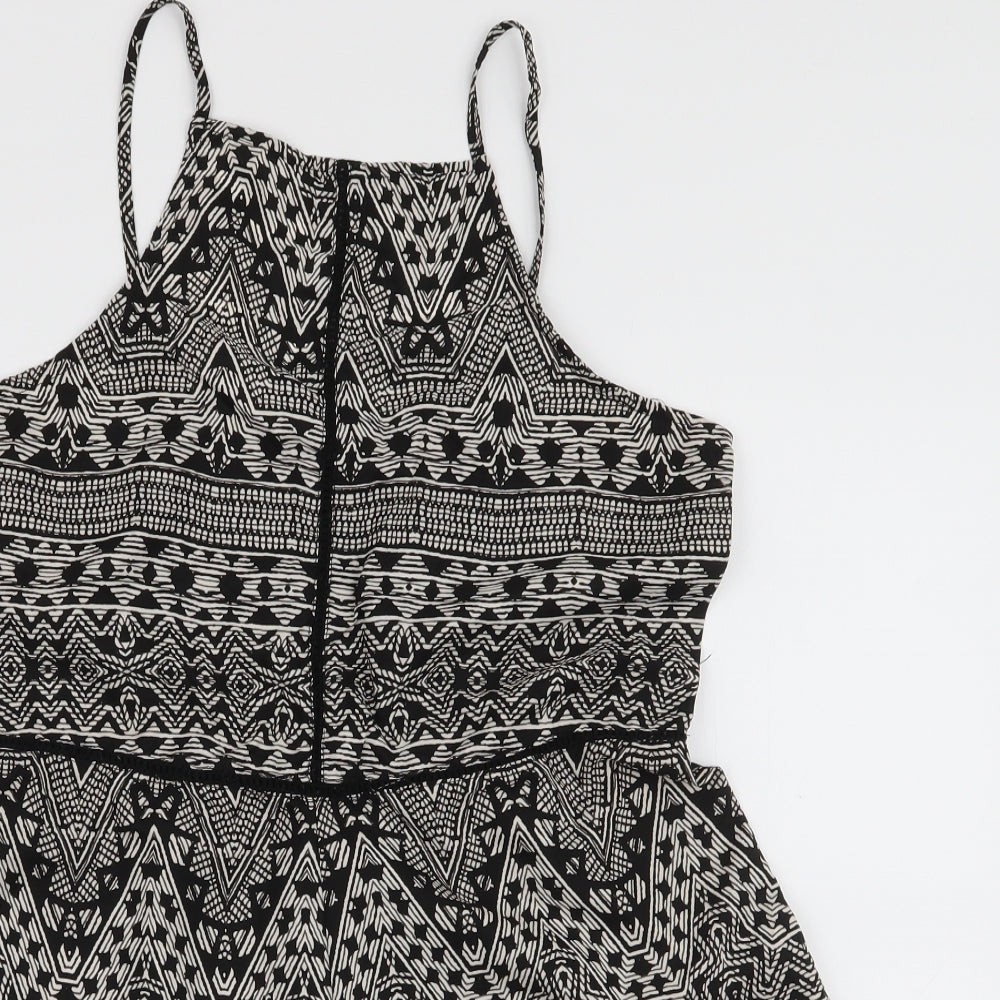 Primark Womens Multicoloured Geometric Polyester Playsuit One-Piece Size 12 L3 in Pullover