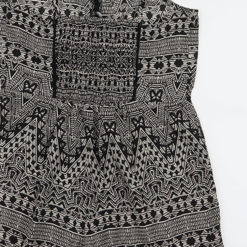 Primark Womens Multicoloured Geometric Polyester Playsuit One-Piece Size 12 L3 in Pullover