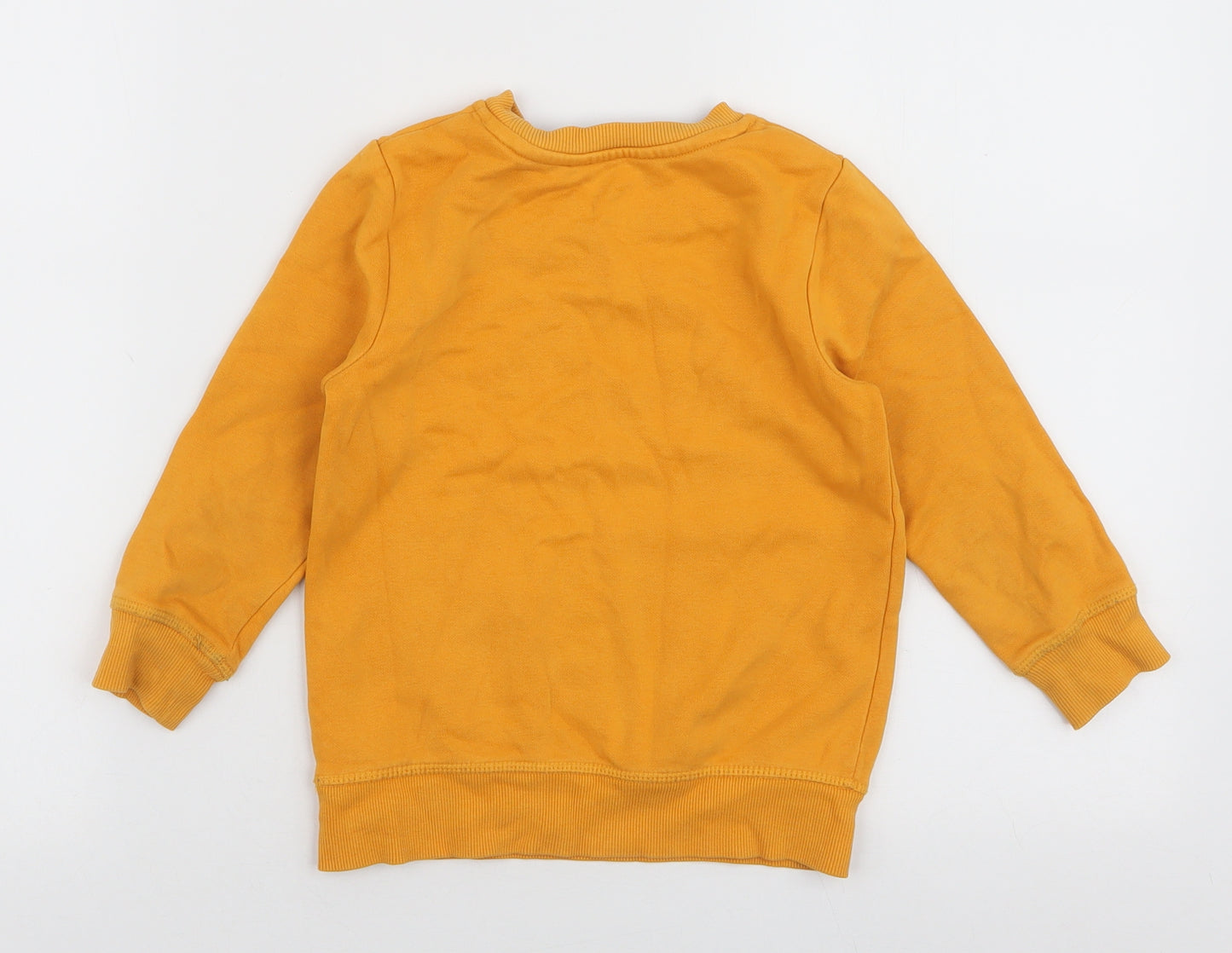 George Boys Yellow  Cotton Pullover Sweatshirt Size 3-4 Years  Pullover - Bear