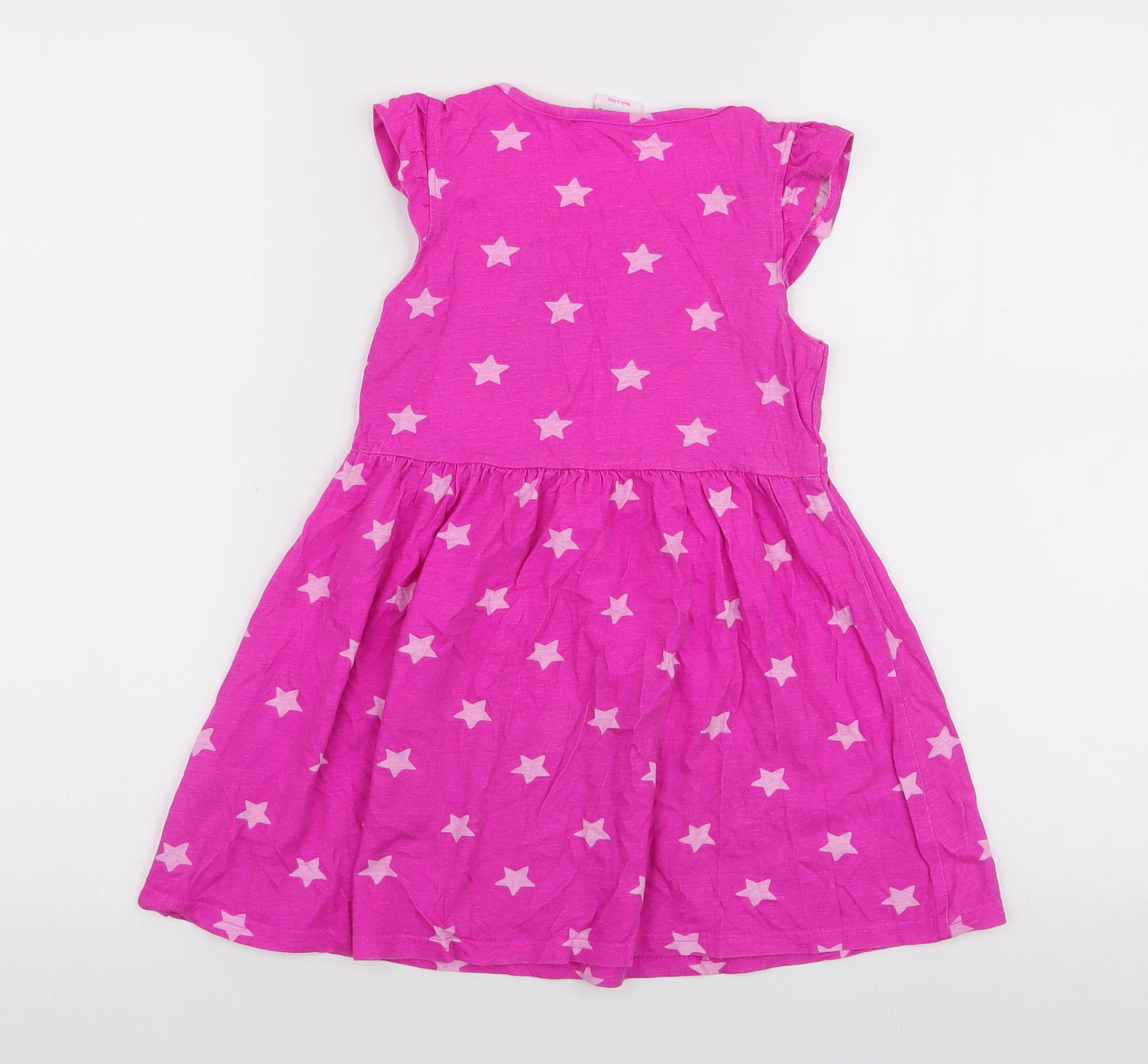 Primark Girls Pink  100% Cotton Skater Dress  Size 5-6 Years  Round Neck Pullover - LOL surprise