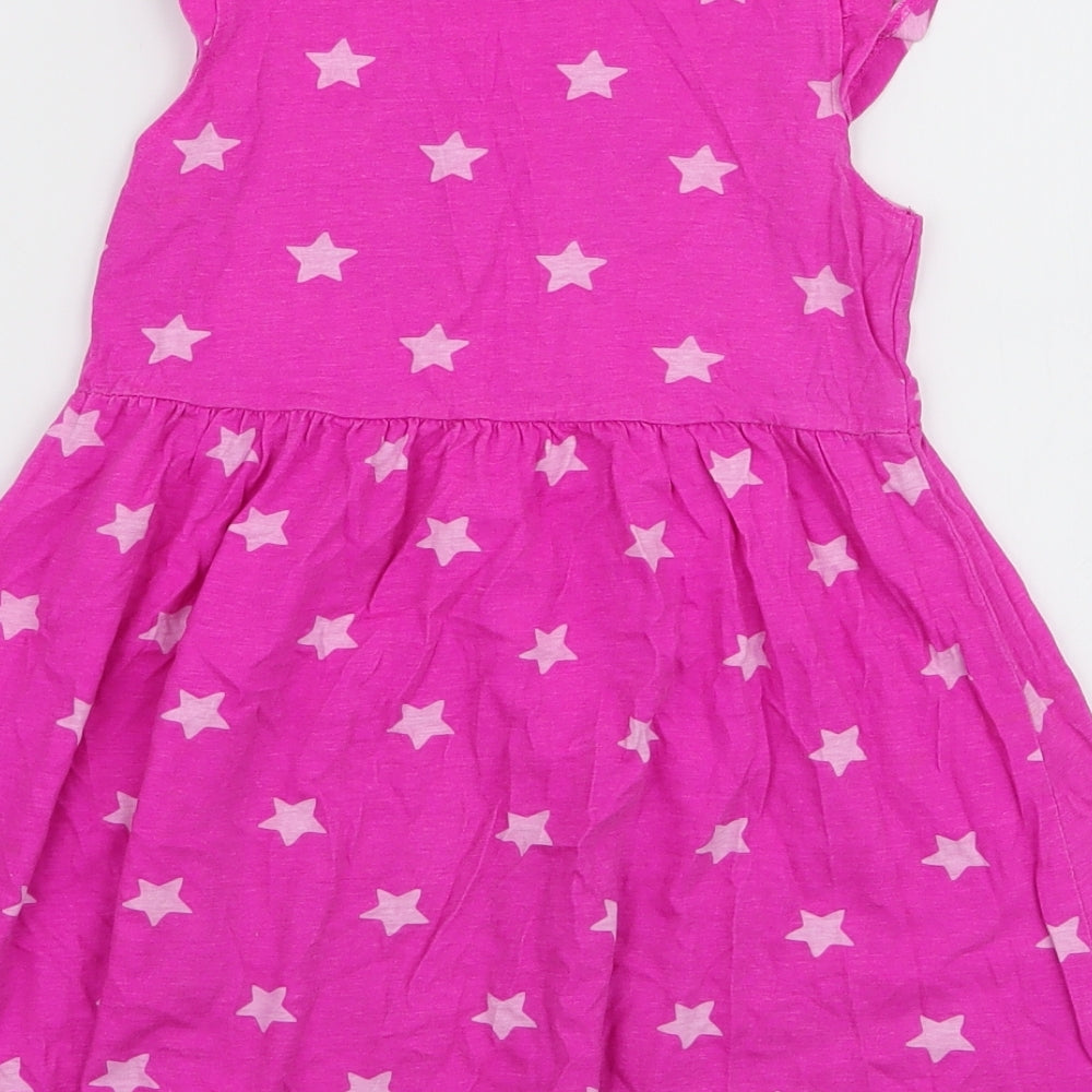 Primark Girls Pink  100% Cotton Skater Dress  Size 5-6 Years  Round Neck Pullover - LOL surprise