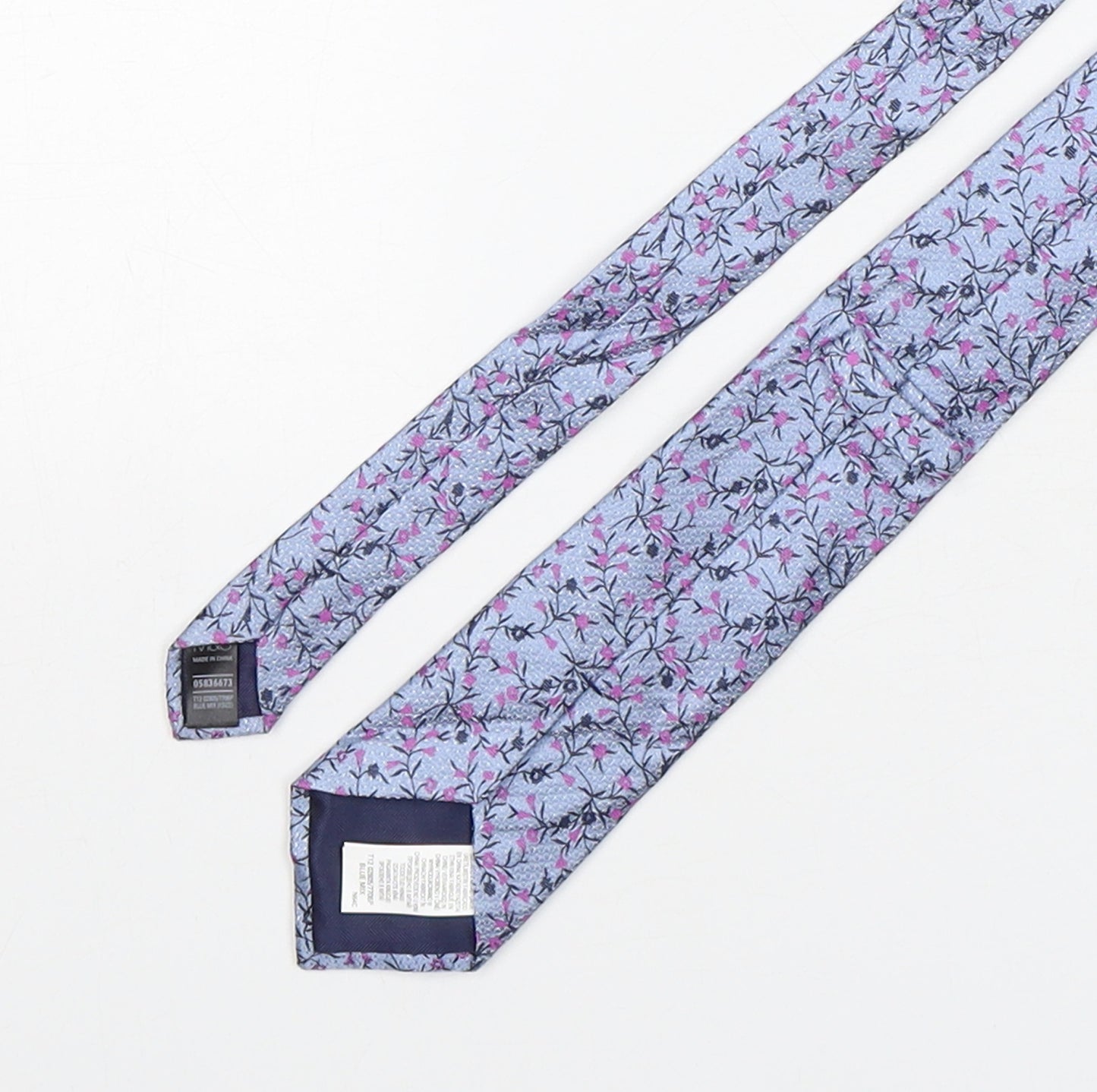 Marks and Spencer Mens Multicoloured Floral Silk Pointed Tie One Size