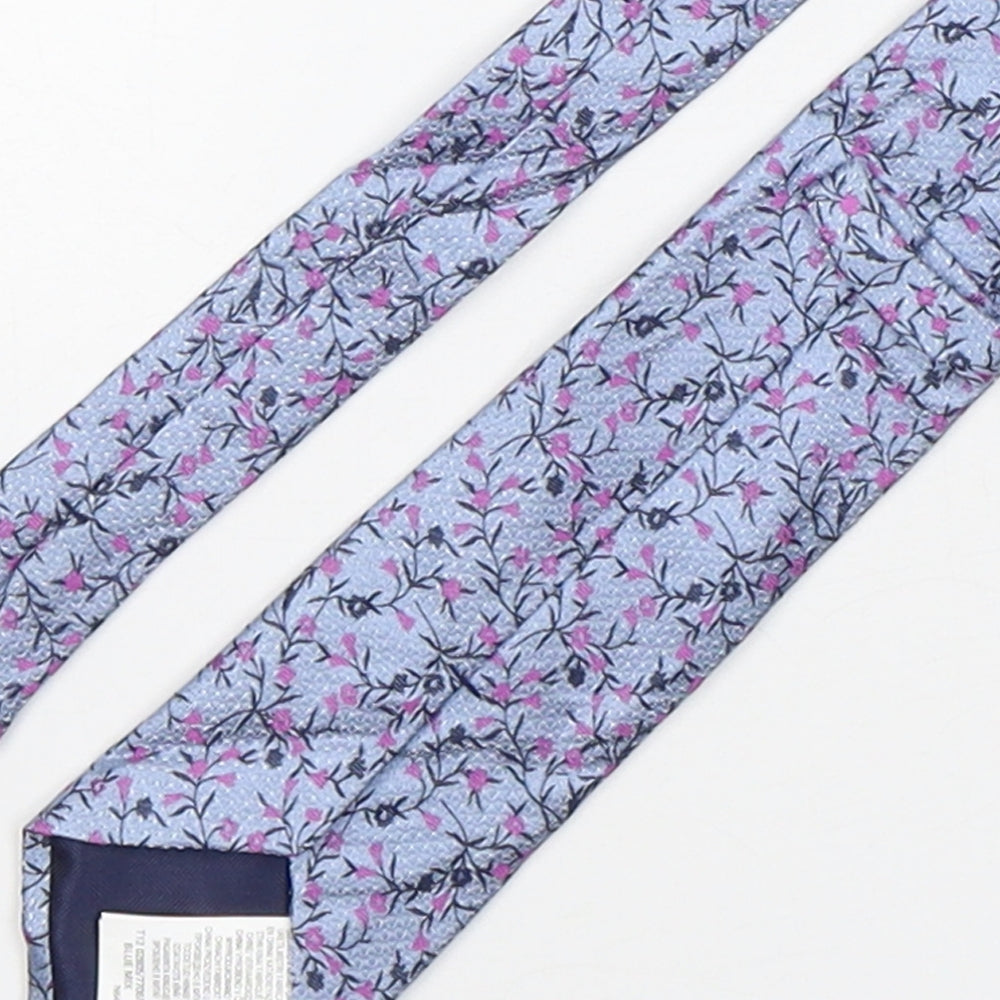 Marks and Spencer Mens Multicoloured Floral Silk Pointed Tie One Size