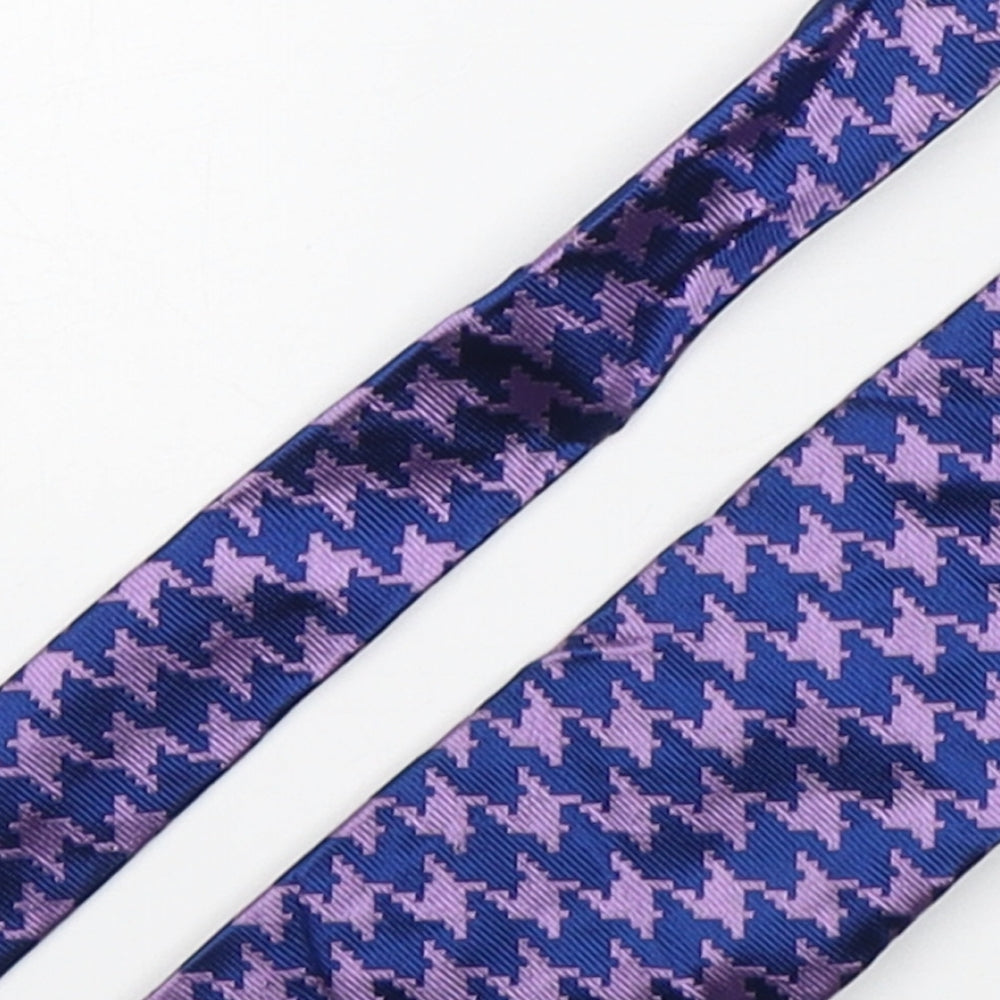 Charles Tyrwhitt Mens Multicoloured Houndstooth Silk Pointed Tie One Size