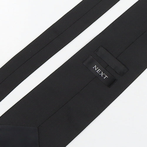 NEXT Mens Black  Polyester Pointed Tie One Size