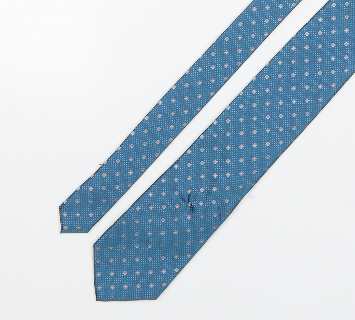 Dockers  Mens Green Polka Dot Polyester Pointed Tie One Size