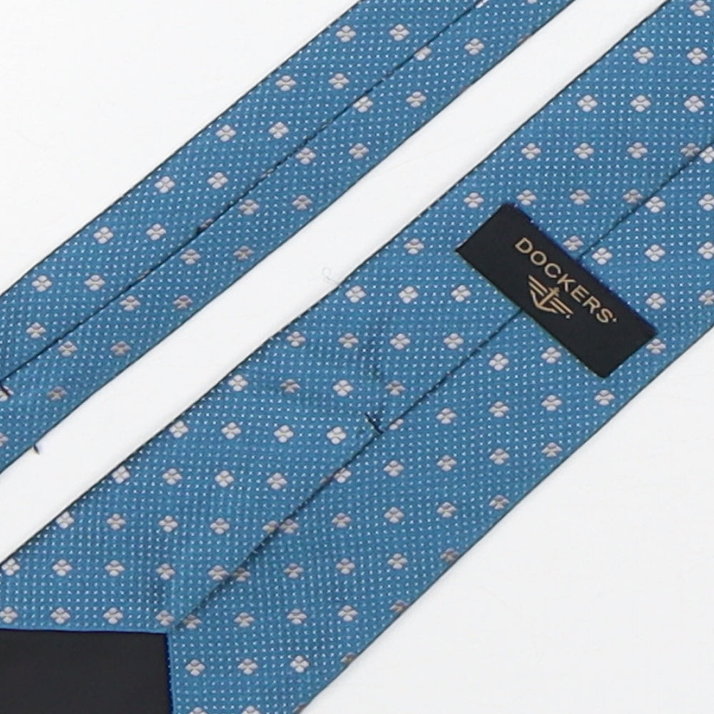 Dockers  Mens Green Polka Dot Polyester Pointed Tie One Size