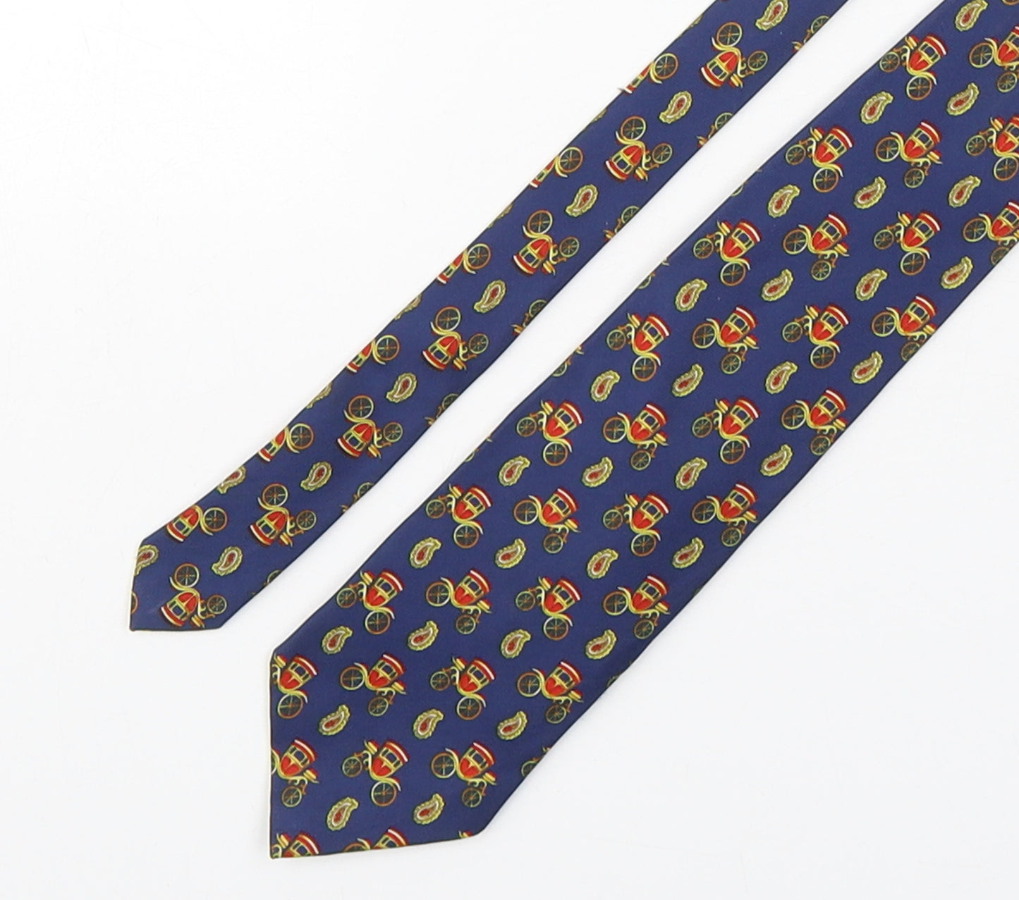 National Mens Multicoloured Geometric Silk Pointed Tie One Size