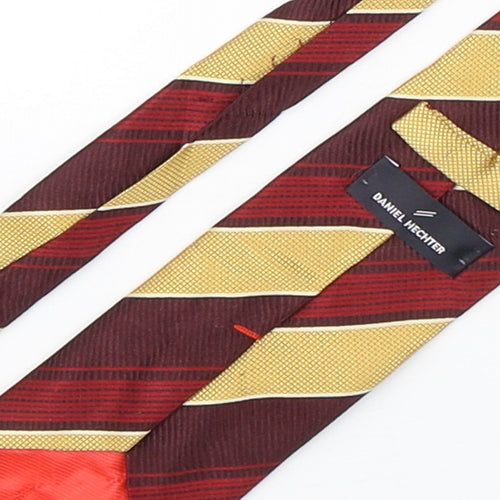 Daniel Hechter Mens Multicoloured Striped Silk Pointed Tie One Size