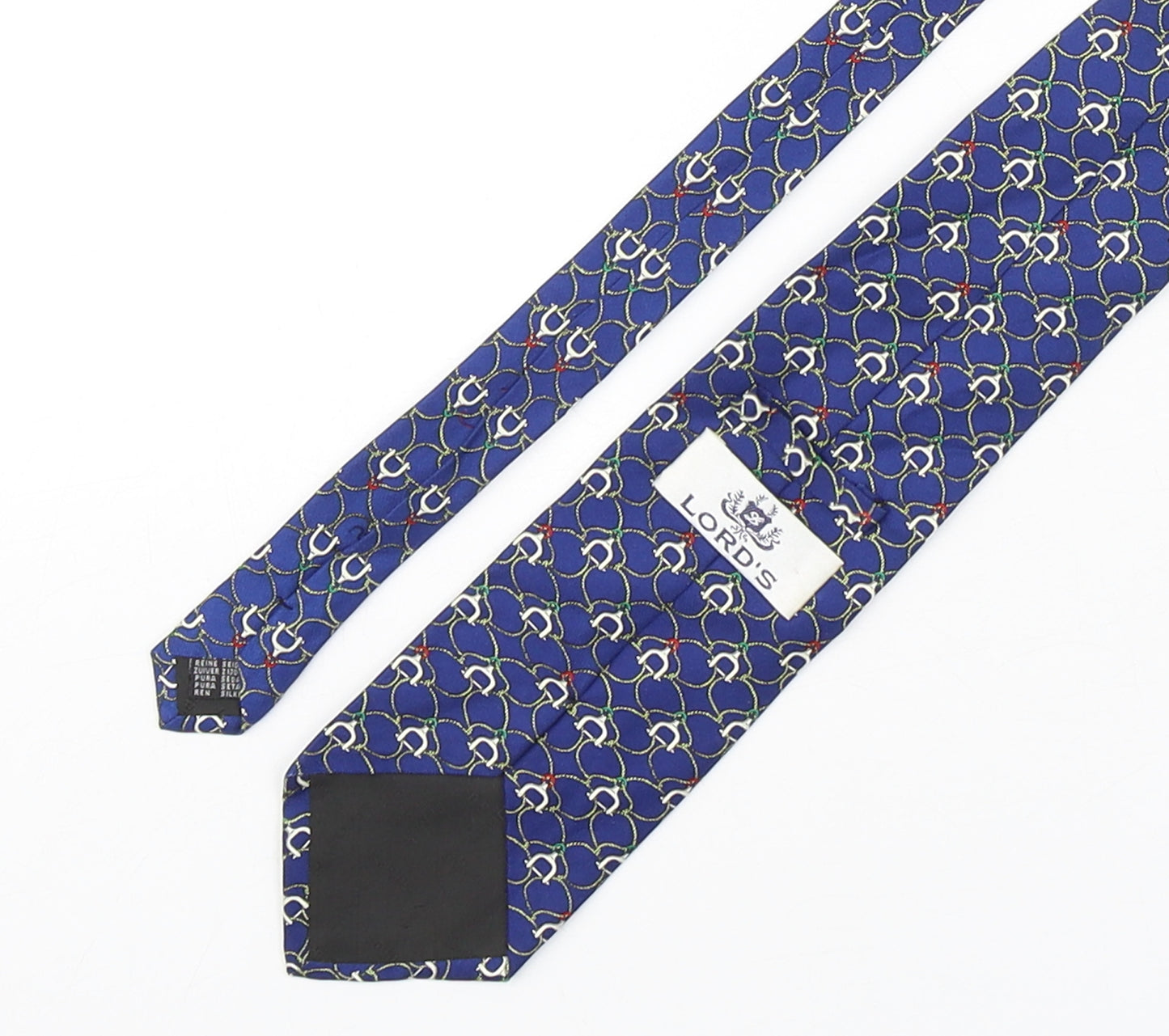 Lords Mens Multicoloured Geometric Silk Pointed Tie One Size