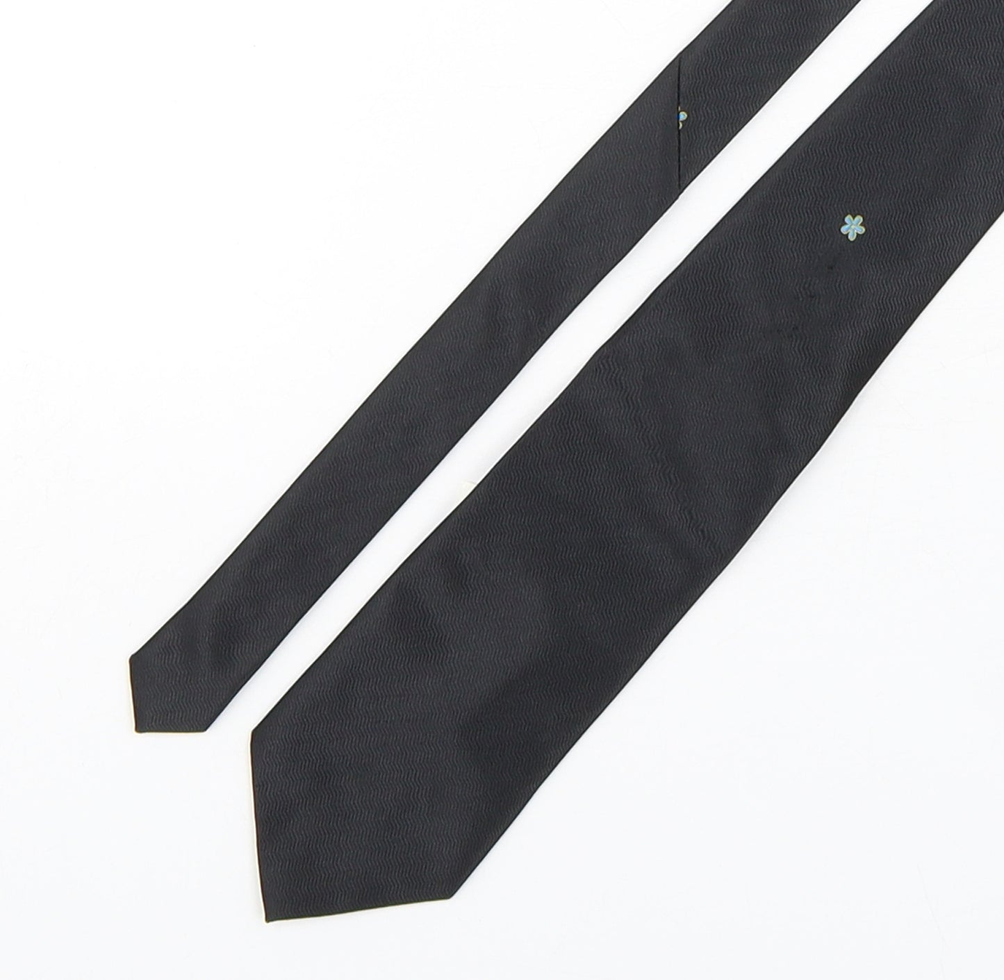 PreWorn  Mens Black  Polyester Pointed Tie One Size