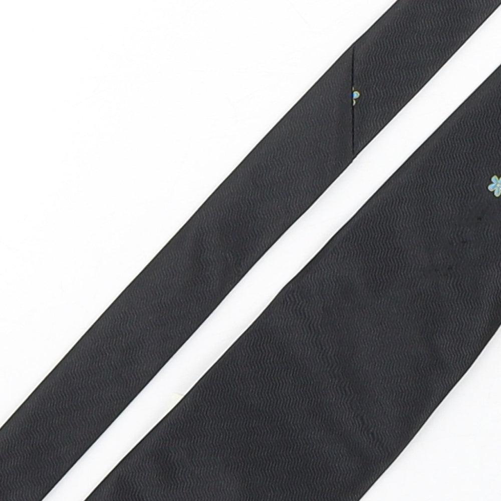 PreWorn  Mens Black  Polyester Pointed Tie One Size