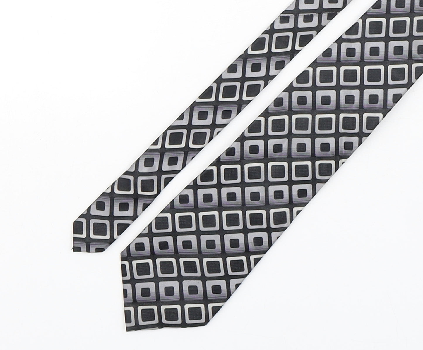 Pierre Cardin  Mens Multicoloured Geometric Silk Pointed Tie One Size