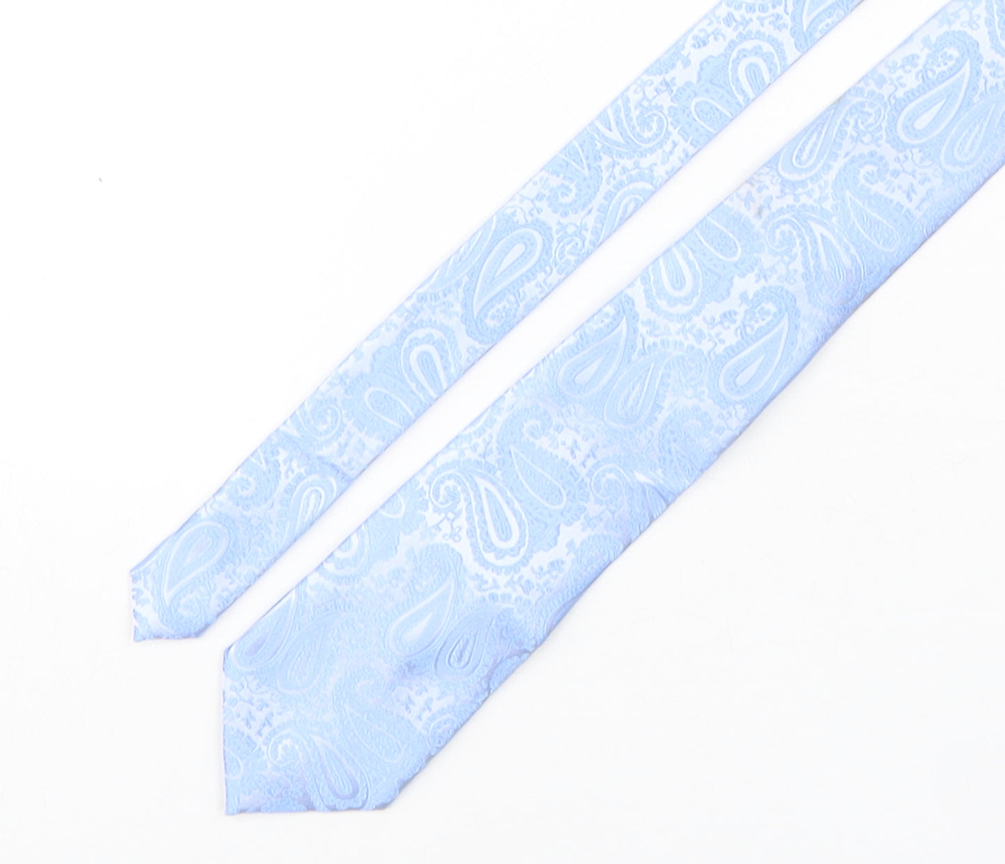 Massi Morino  Mens Blue Paisley Polyester Pointed Tie One Size