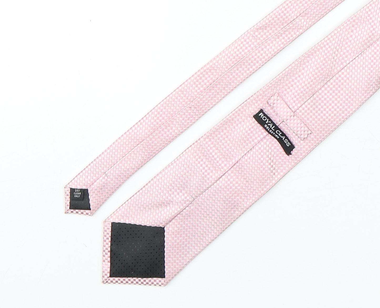 Royal Class Mens Pink Plaids & Checks Silk Pointed Tie One Size