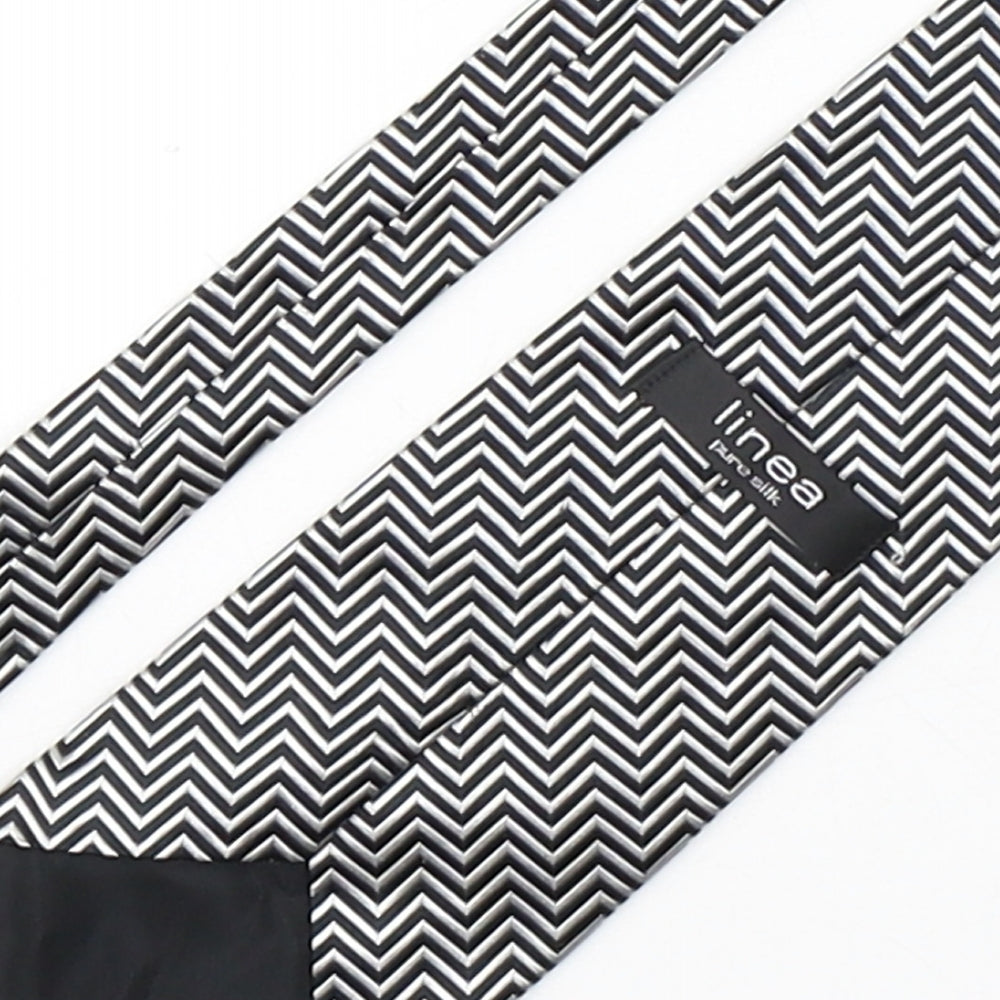 Linea Mens Multicoloured Striped Silk Pointed Tie One Size