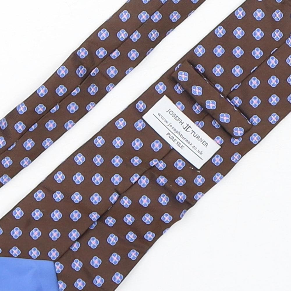 Joseph Turner Mens Multicoloured Geometric Silk Pointed Tie One Size