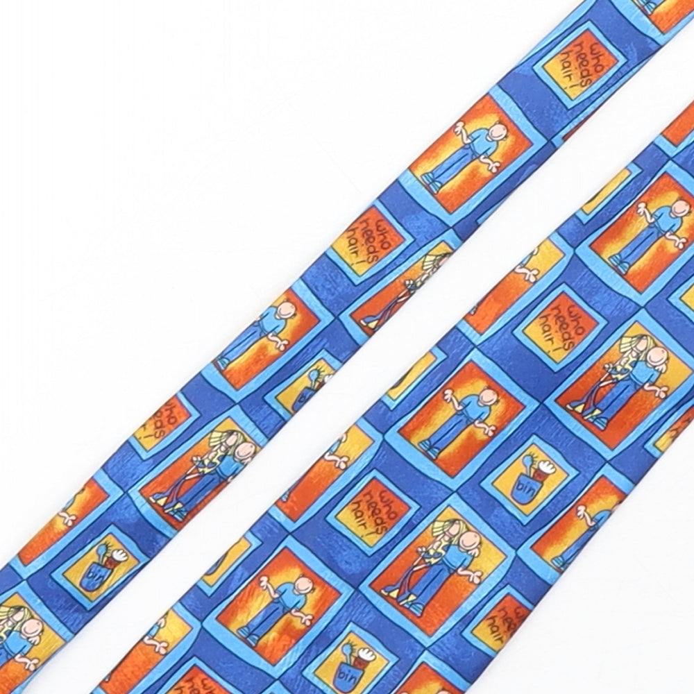 BHS Mens Multicoloured Geometric Polyester Pointed Tie One Size - Bang on the Door Groovy Chick