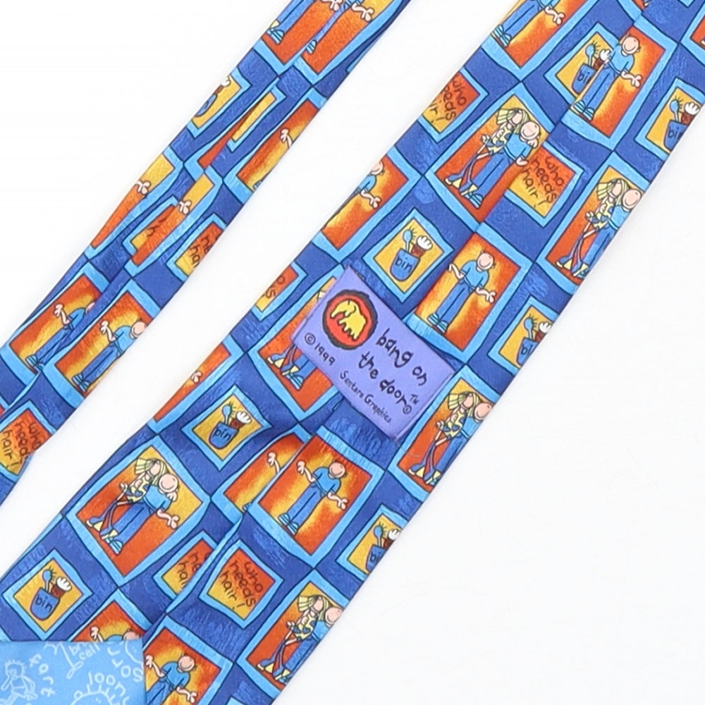 BHS Mens Multicoloured Geometric Polyester Pointed Tie One Size - Bang on the Door Groovy Chick