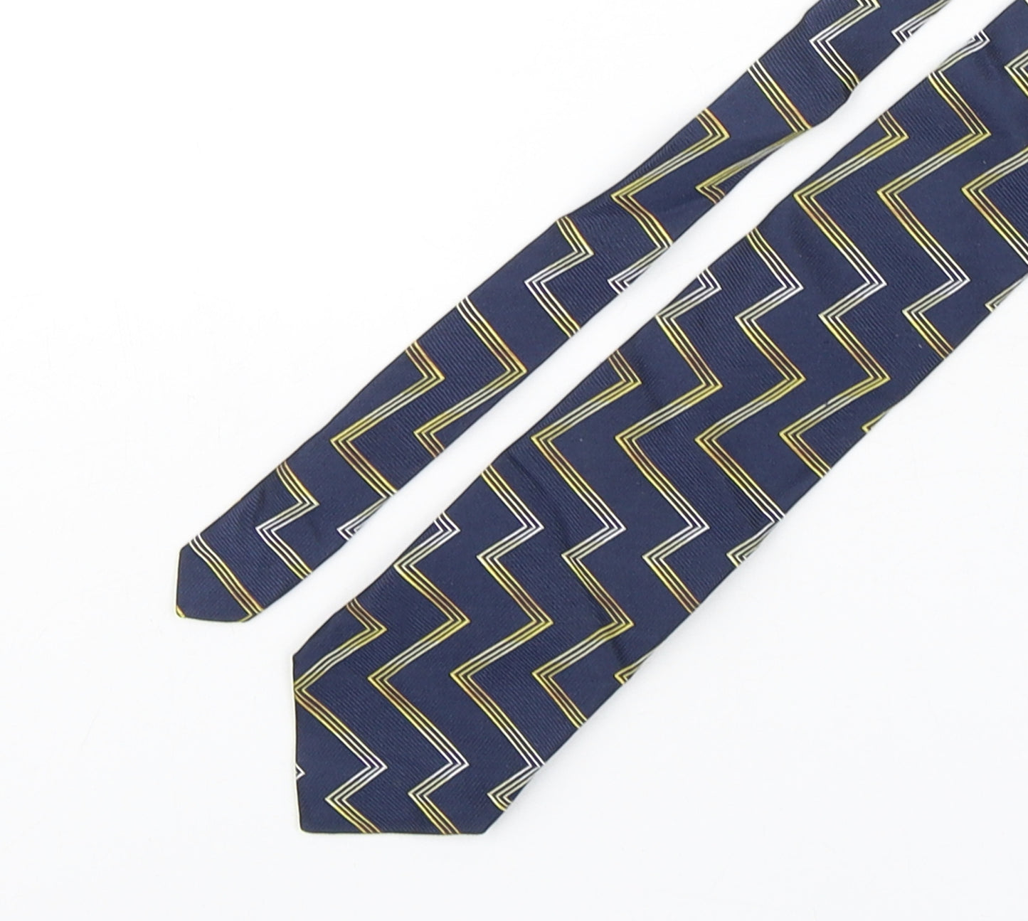 The Savile Row Company Mens Multicoloured Geometric Silk Pointed Tie One Size