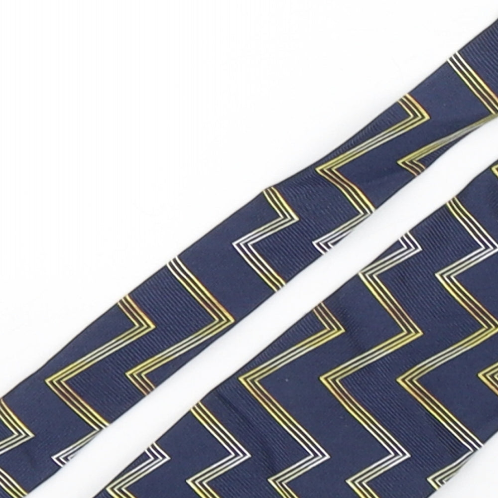 The Savile Row Company Mens Multicoloured Geometric Silk Pointed Tie One Size