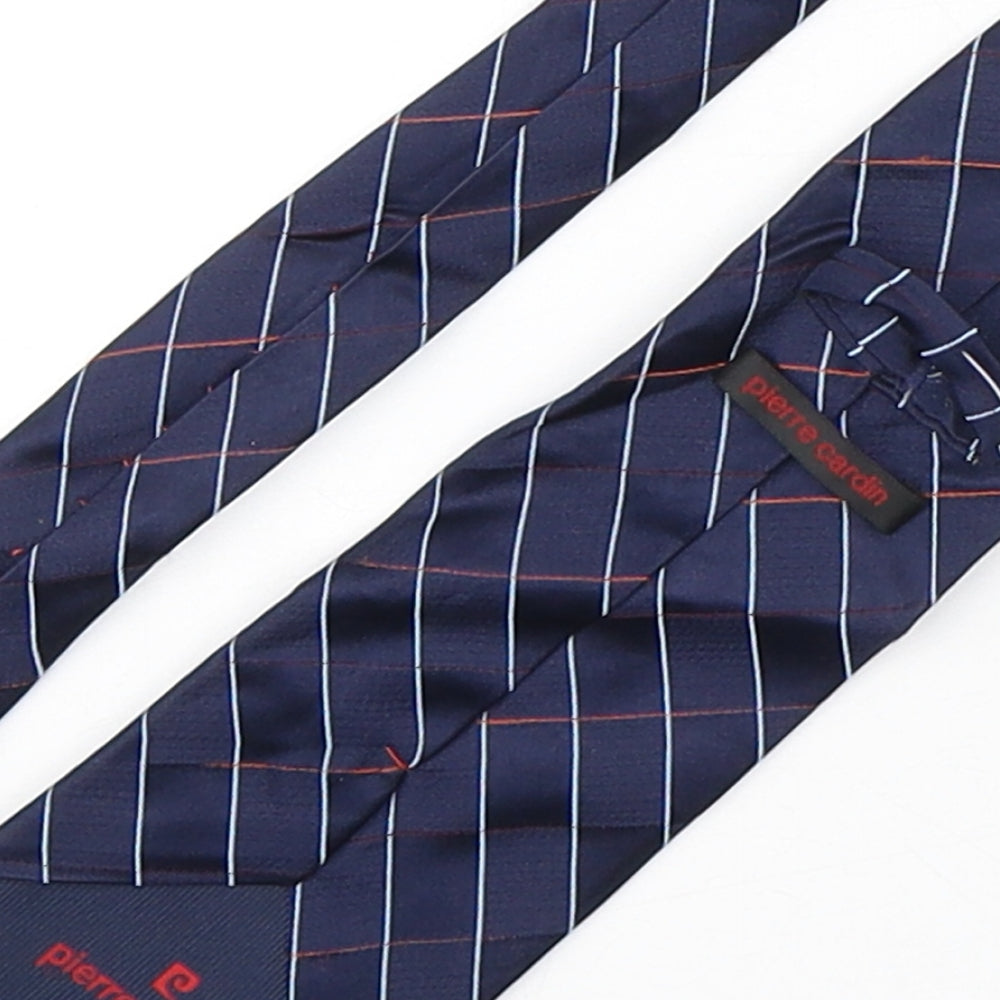 Pierre Cardin  Mens Multicoloured Plaids & Checks Silk Pointed Tie One Size