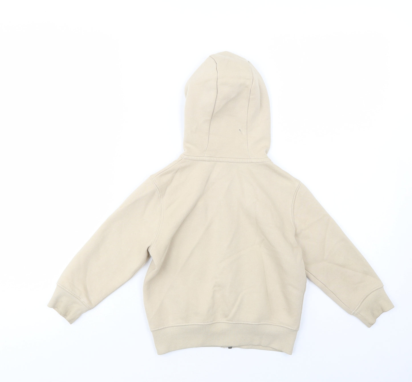 NEXT Boys Beige  Cotton Full Zip Hoodie Size 2-3 Years  Zip