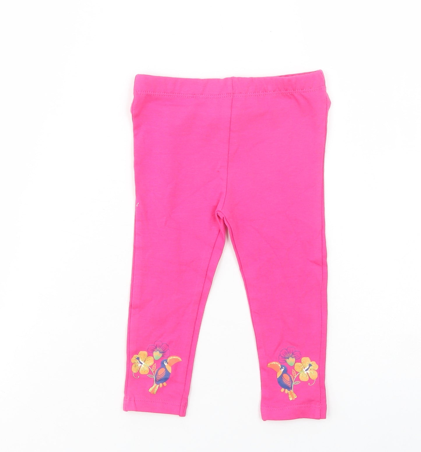 Dunnes Stores Baby Pink  Cotton Jogger Leggings Size 9-12 Months