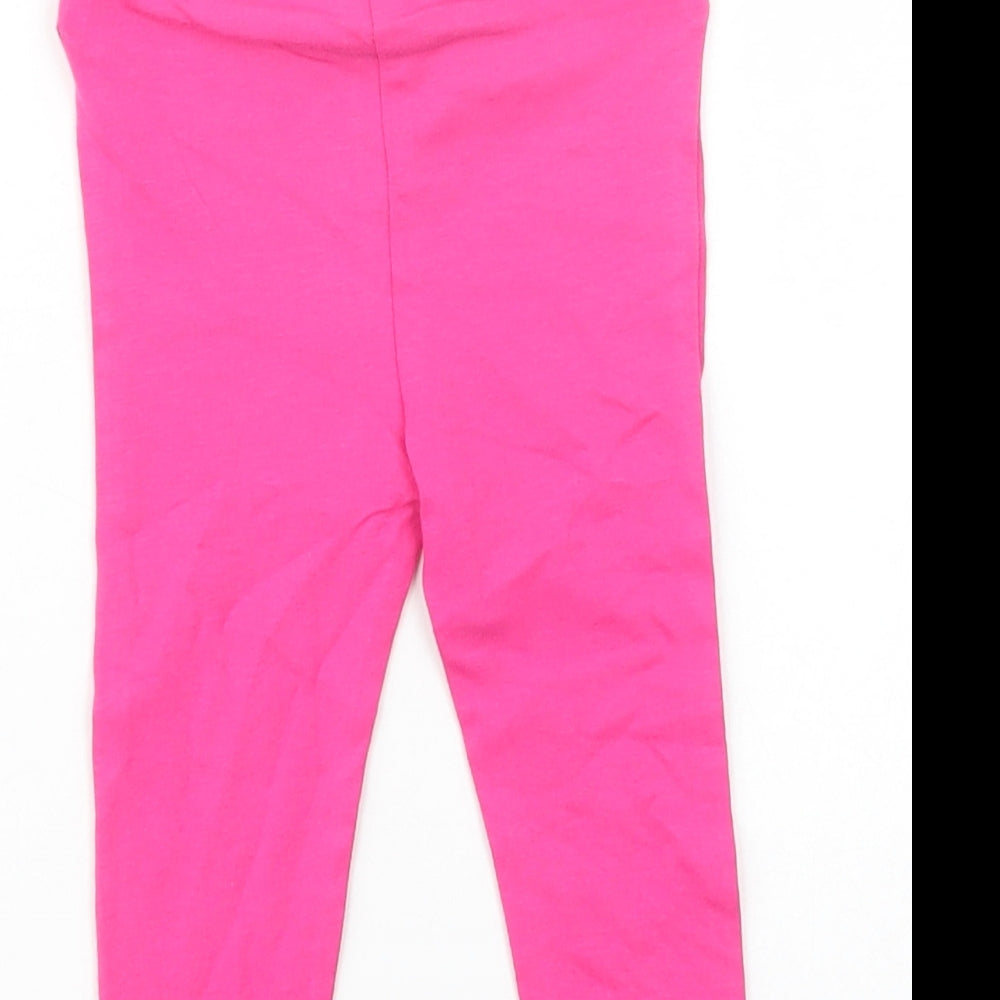 Dunnes Stores Baby Pink  Cotton Jogger Leggings Size 9-12 Months