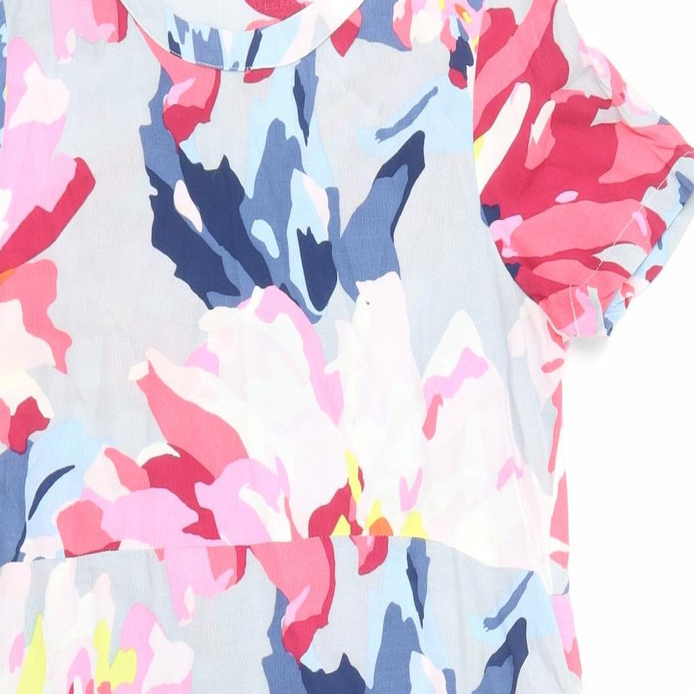Joules Womens Multicoloured Floral Viscose Shift  Size 12  Crew Neck Pullover