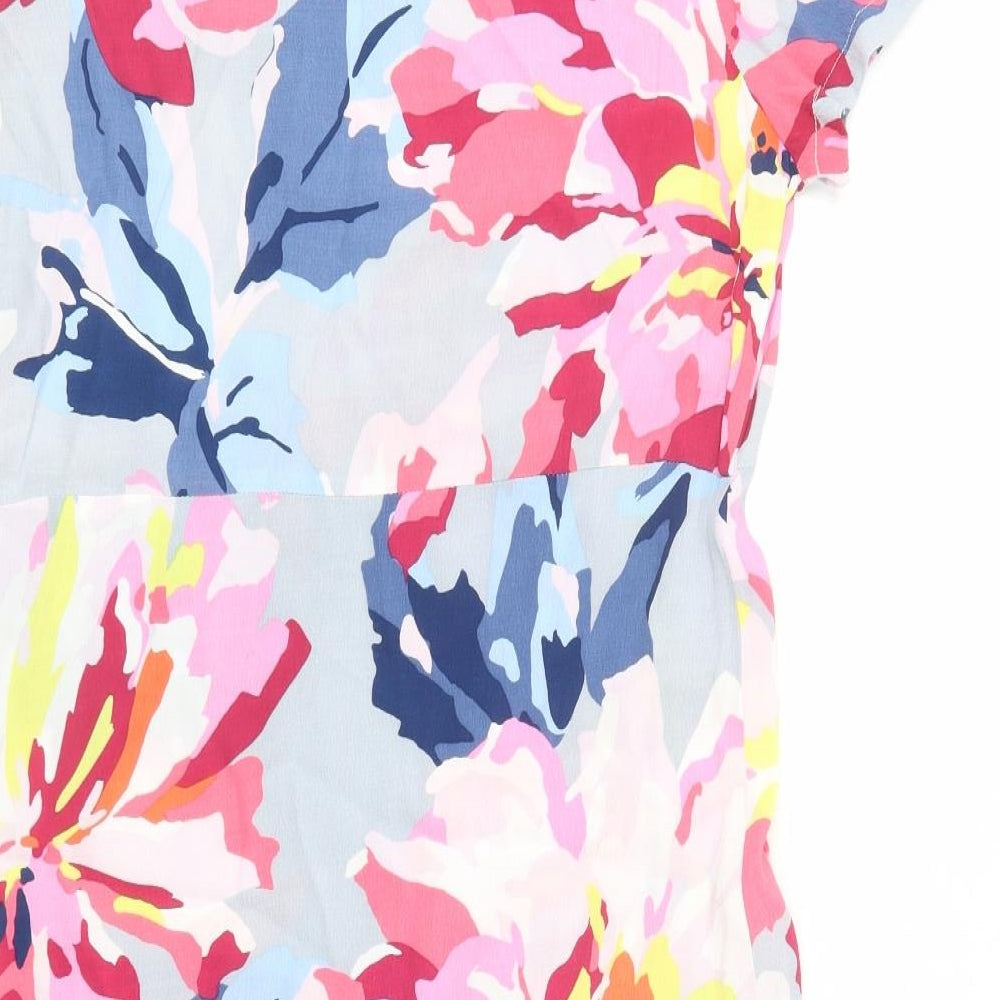 Joules Womens Multicoloured Floral Viscose Shift  Size 12  Crew Neck Pullover