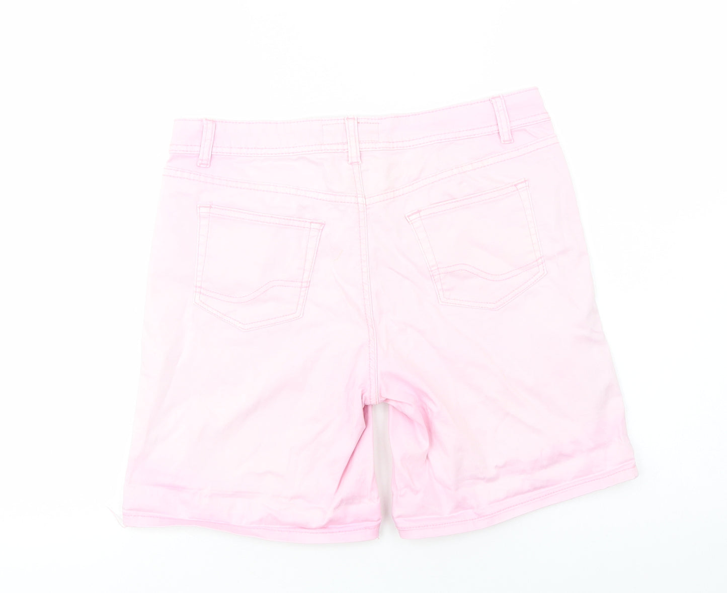 Fat Face Womens Pink  Cotton Chino Shorts Size 12 L7 in Regular Button