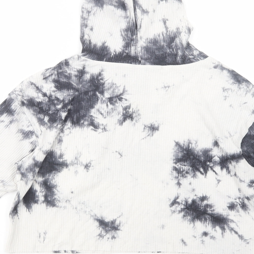 SheIn Womens Grey Batik Polyester Pullover Hoodie Size M  Pullover