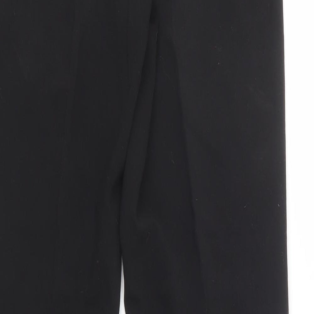F&F Womens Black  Polyester Dress Pants Trousers Size 8 L32 in Regular Button
