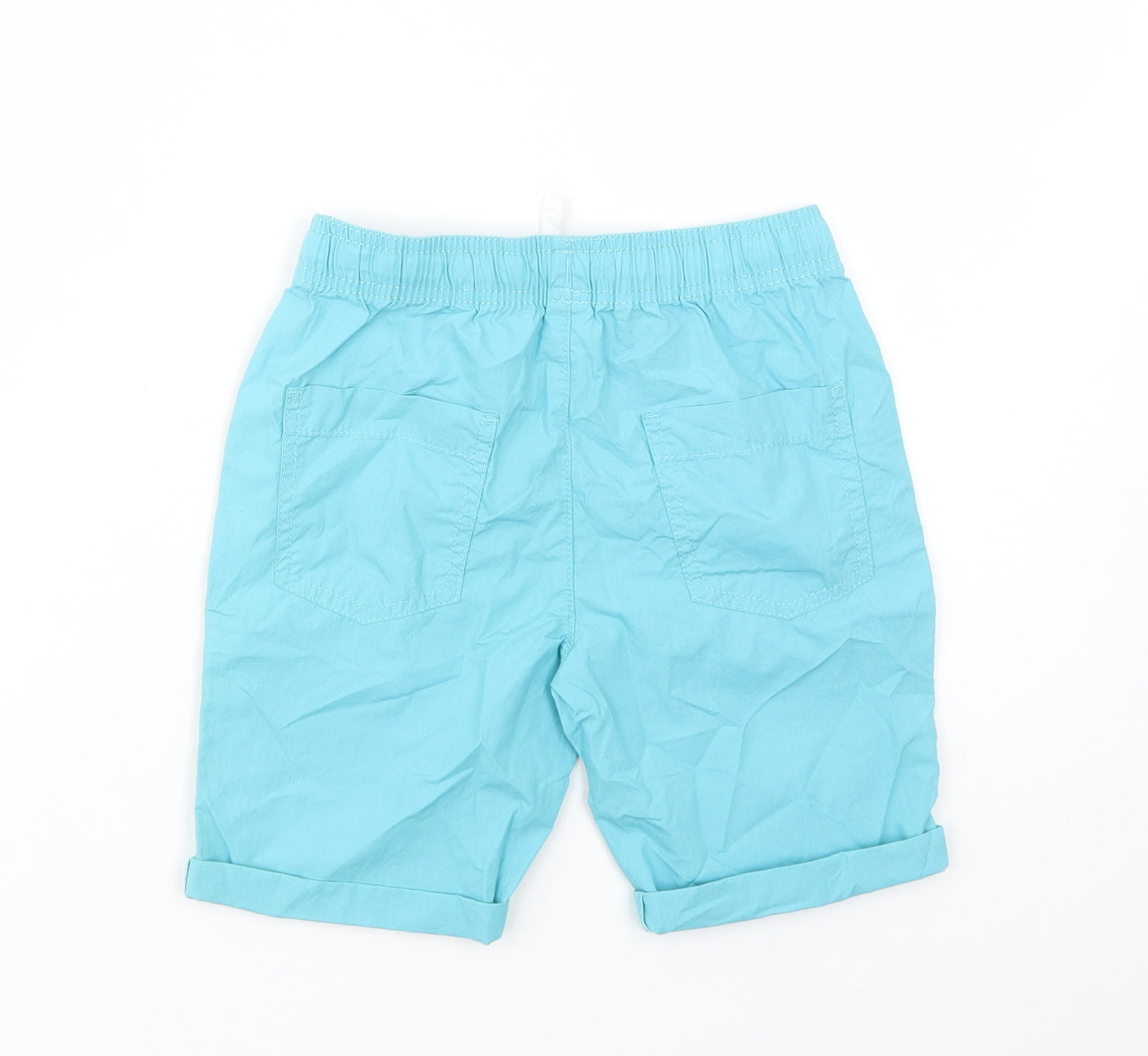 TU Boys Blue  Cotton Chino Shorts Size 6 Years  Regular Drawstring