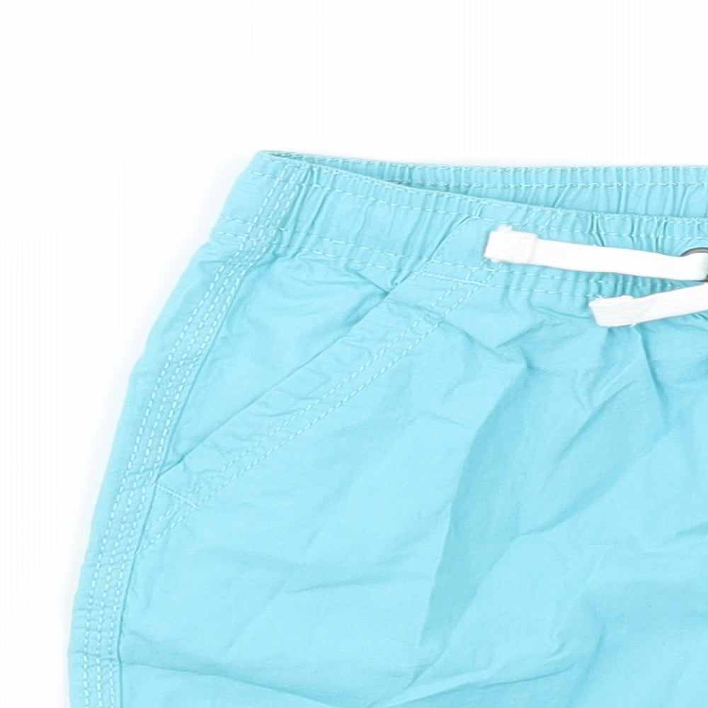 TU Boys Blue  Cotton Chino Shorts Size 6 Years  Regular Drawstring