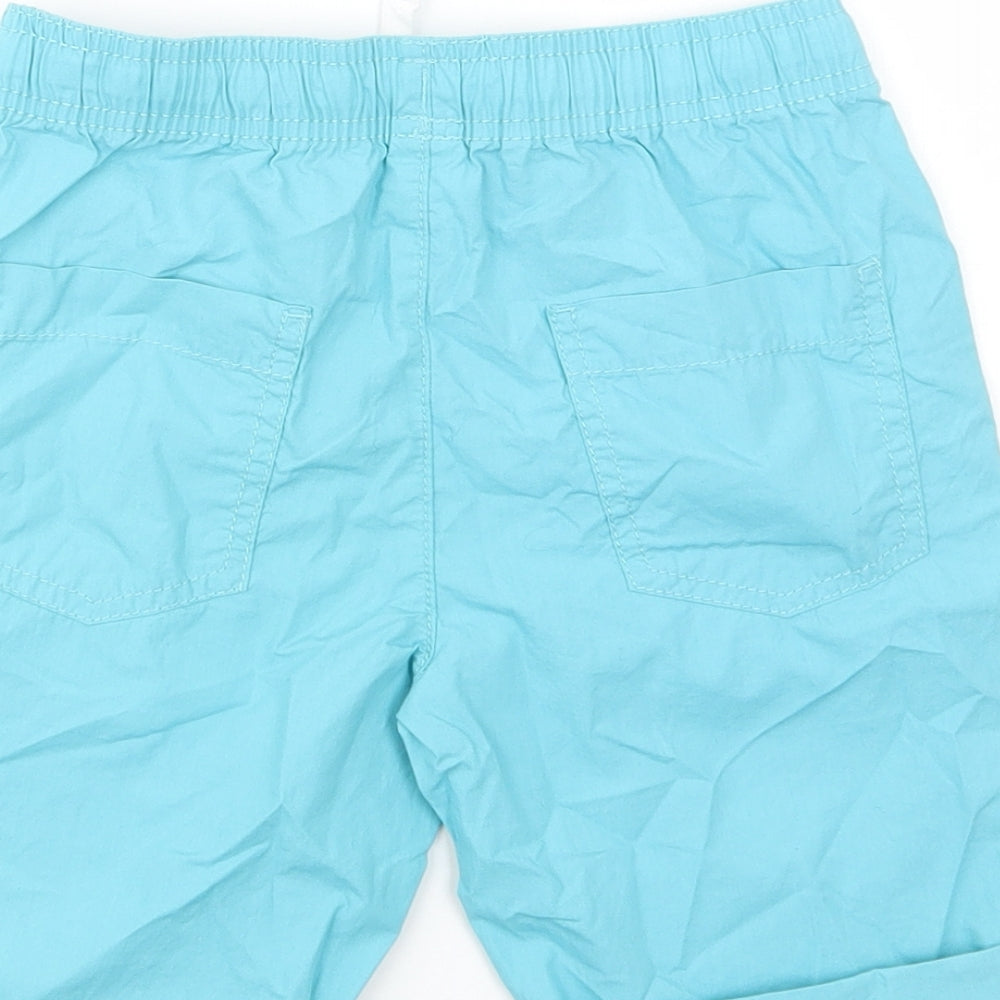 TU Boys Blue  Cotton Chino Shorts Size 6 Years  Regular Drawstring